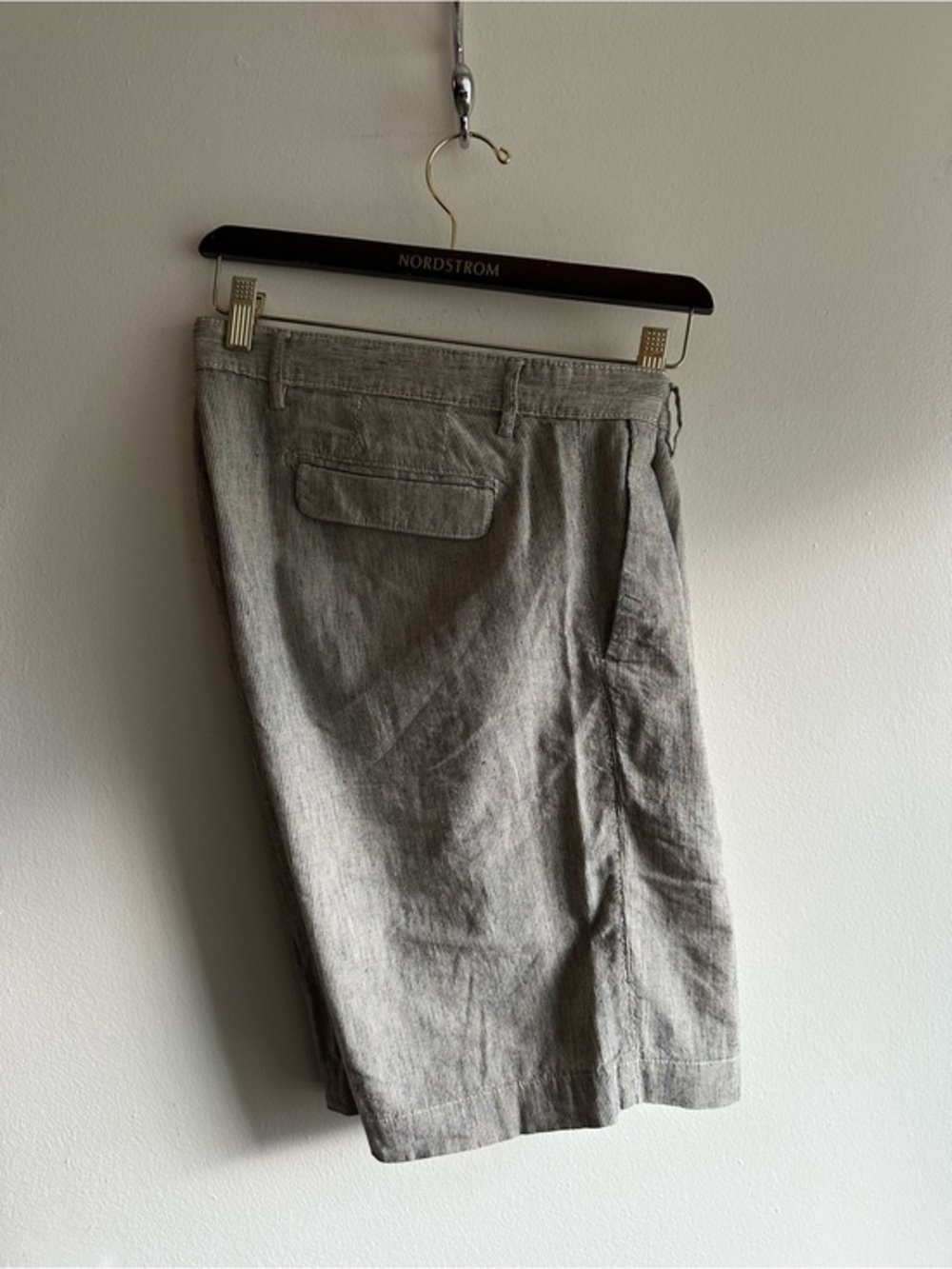Massimo Alba Men’s Light Gray Linen Blend Flat-Front EU52